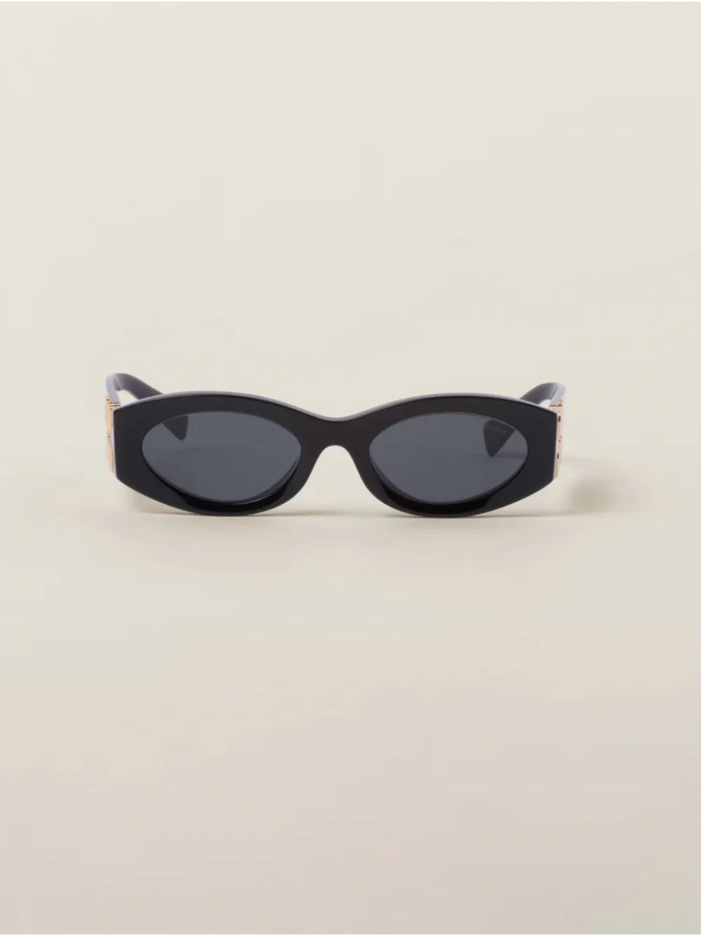 Miu Miu Kids Black Sunglasses with Gold Logo